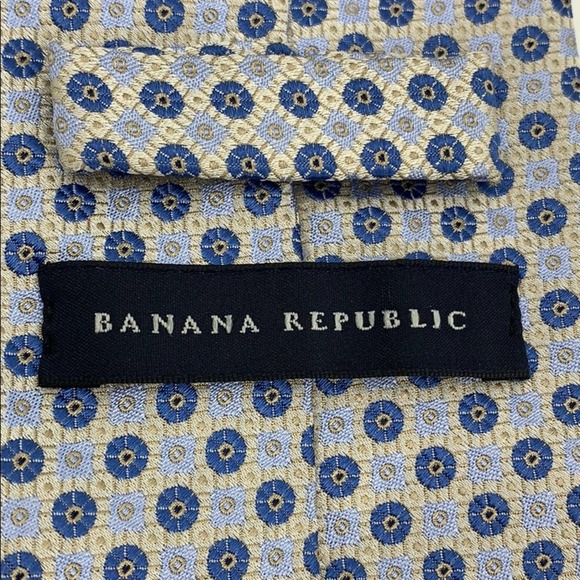 Banana Republic Gray Blue Patterned Tie - Picture 2 of 5
